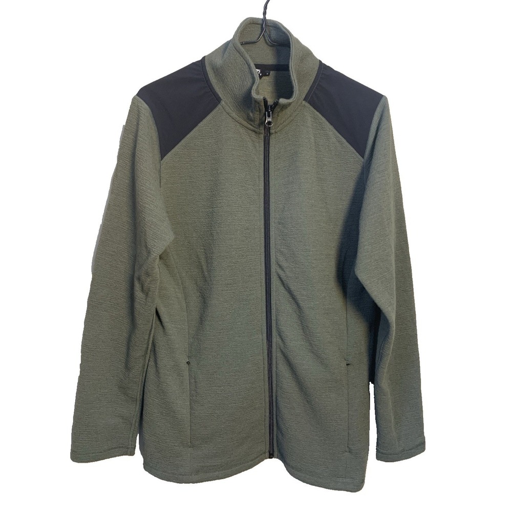 Woolx Merino Wool Blend Jacket Full Zip Women's Size S Green Lightweight - Picture 2 of 15